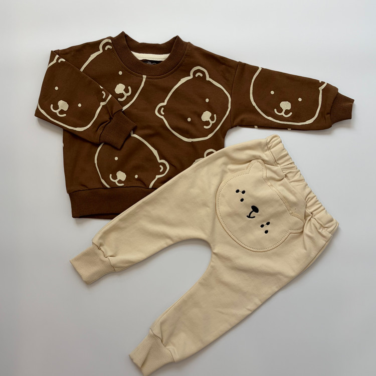 ست دورس شلوار پسرانه خرسی🐻 1018